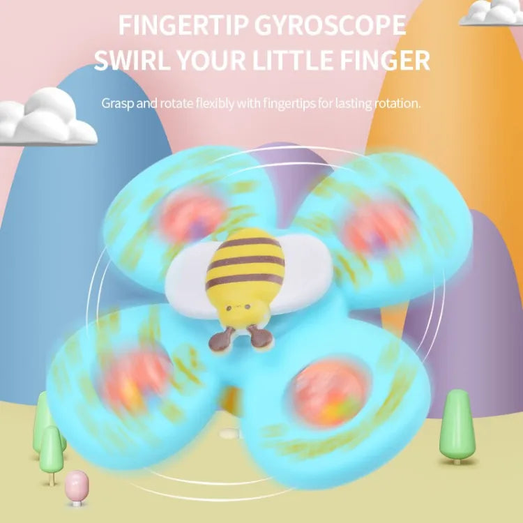 Colourful baby suction cup rattles with spinning insect designs