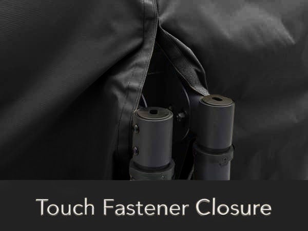 Black outdoor television cover with flip-top front and rear remote pocket