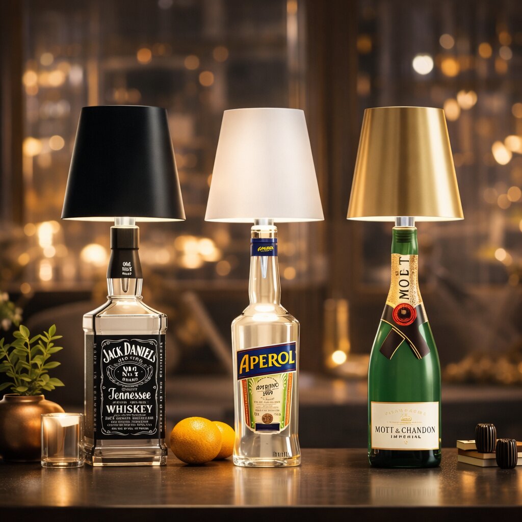 Table lamp with a tapered shade and pointed base