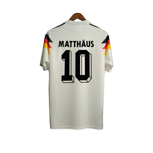 White Germany 1990 football shirt with Matthäus 10 back print