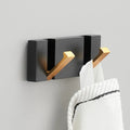 Wall-mounted rack with two folding hooks