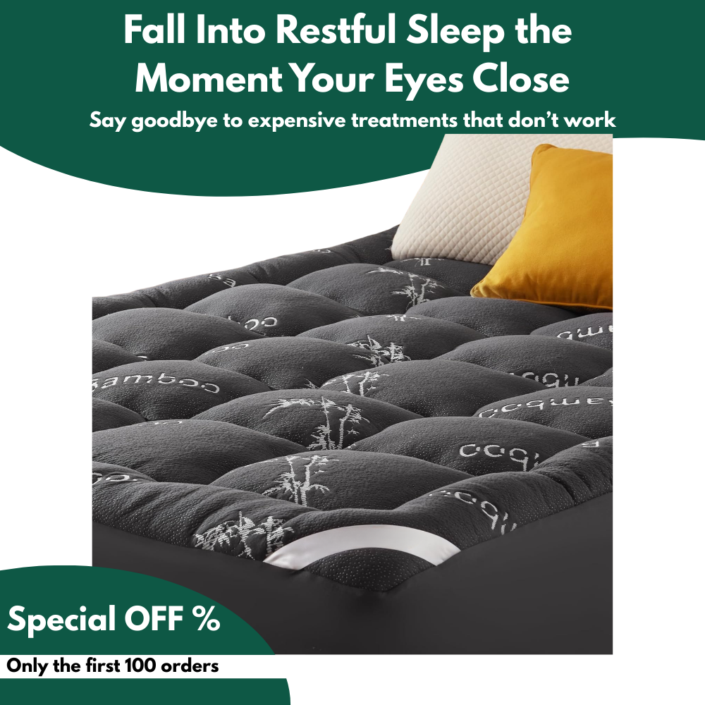 Quilted waterproof mattress cover with elasticated fitted edge