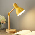 LED desk lamp with Nordic wood-effect design