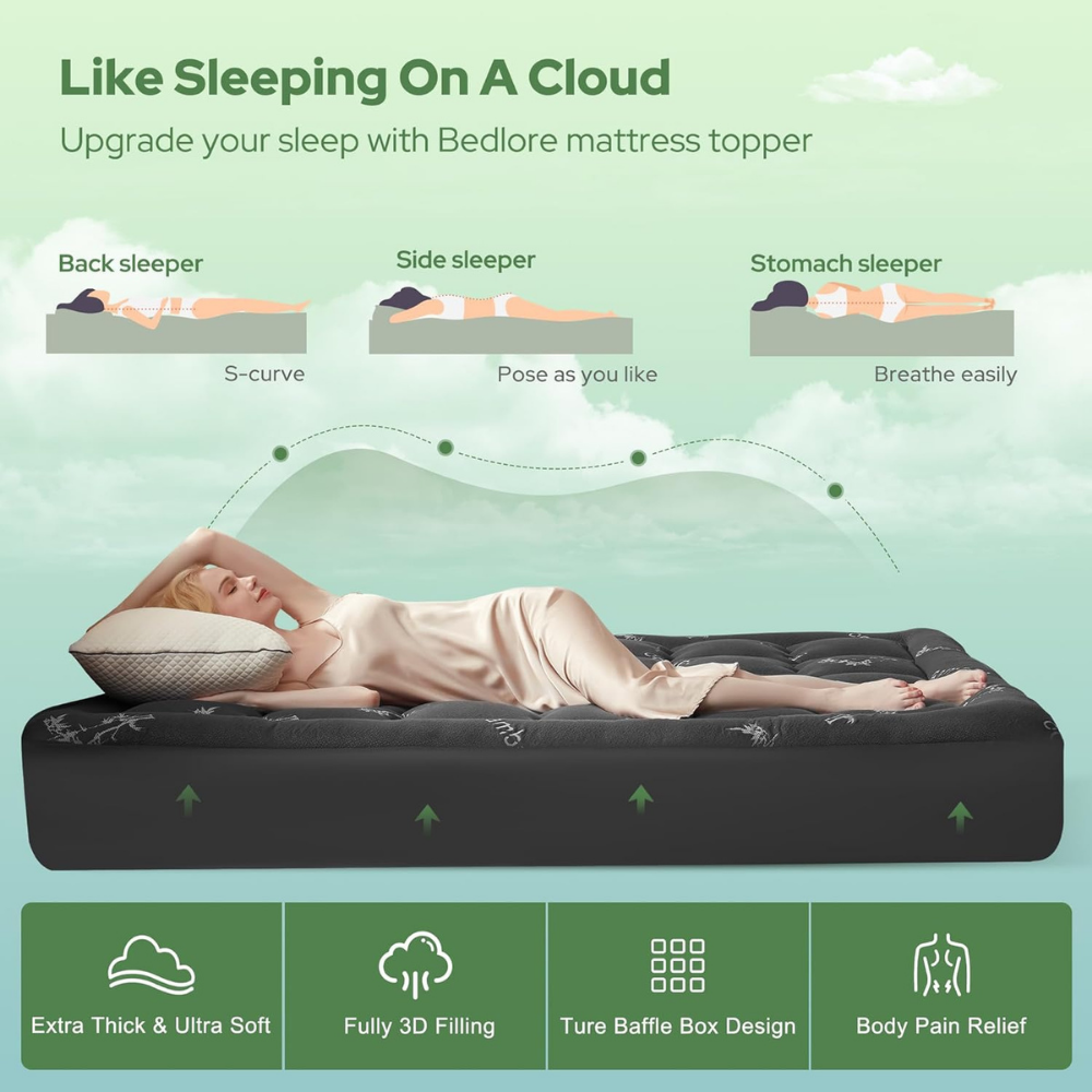 Quilted waterproof mattress cover with elasticated fitted edge