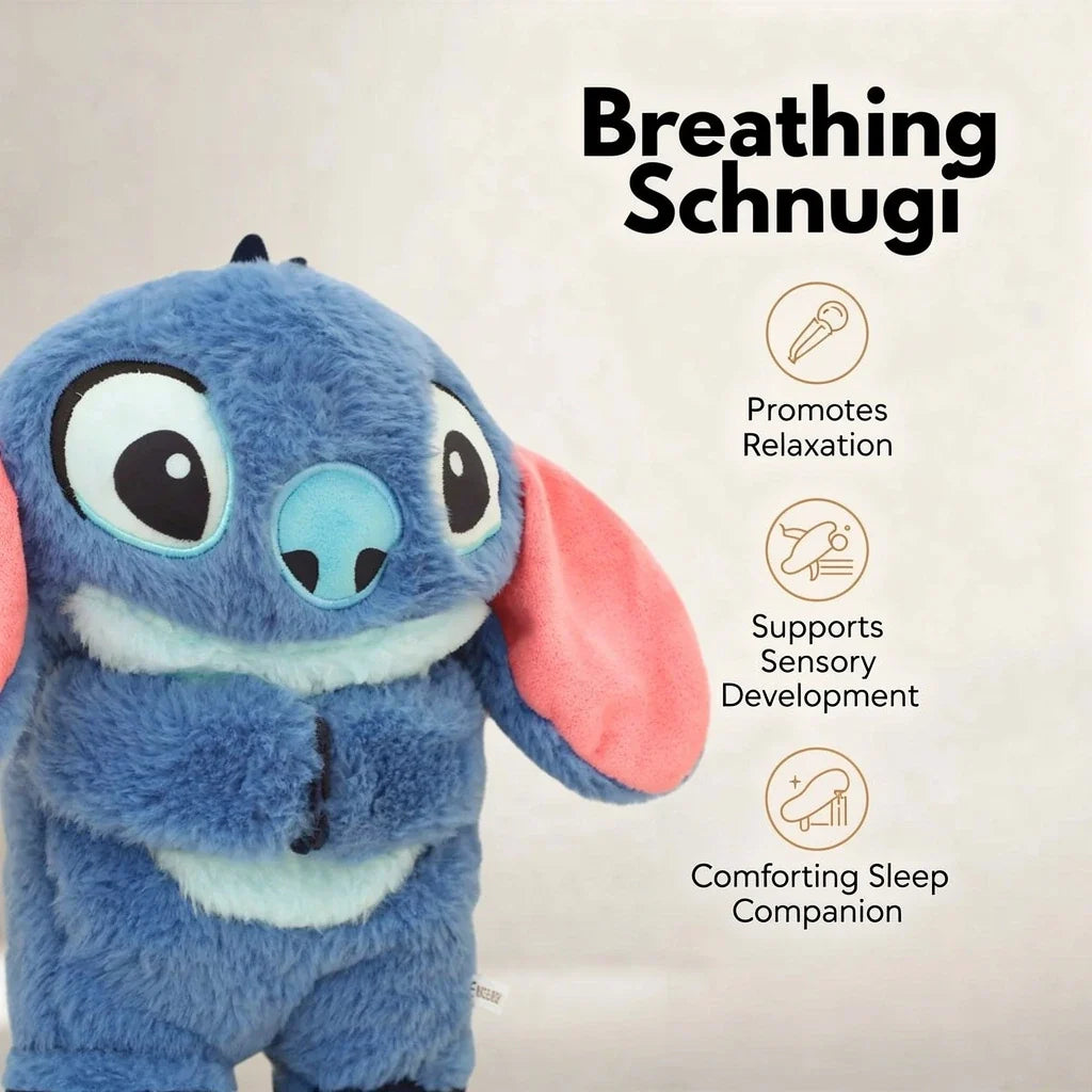 Character plush toy with large ears and illuminated belly