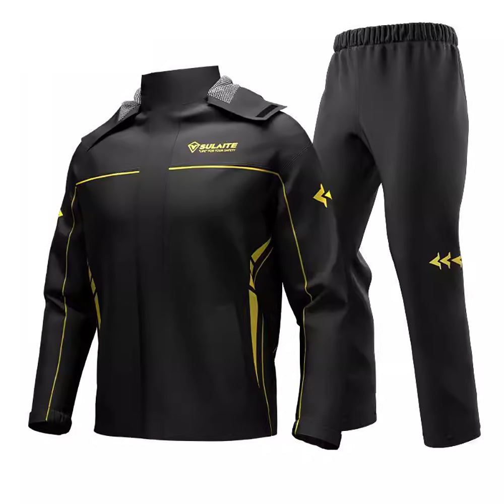 Outdoor sports jacket and trousers set with matching carry bag