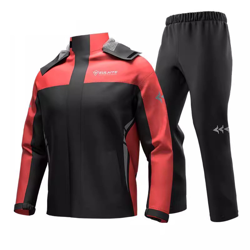 Outdoor sports jacket and trousers set with matching carry bag