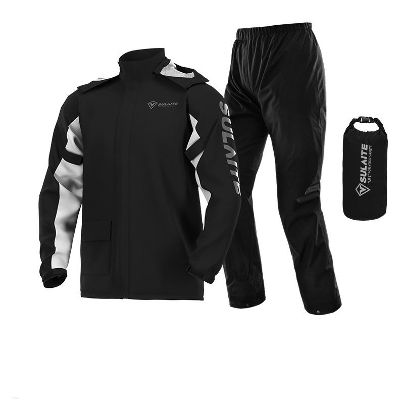Outdoor sports jacket and trousers set with matching carry bag