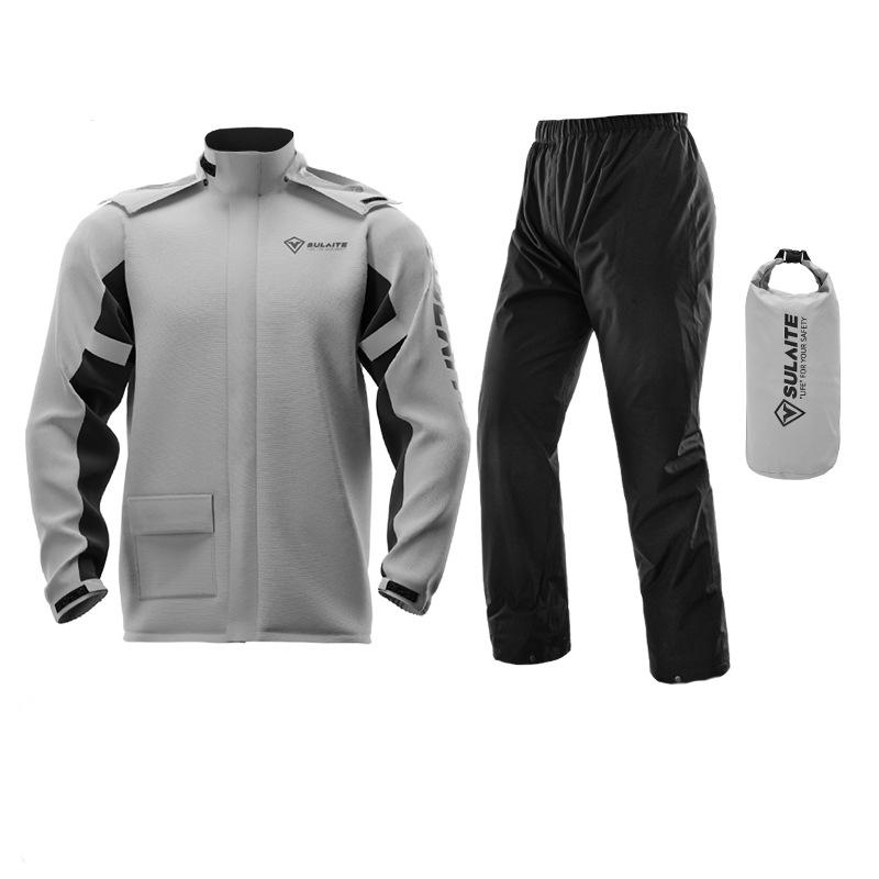 Outdoor sports jacket and trousers set with matching carry bag