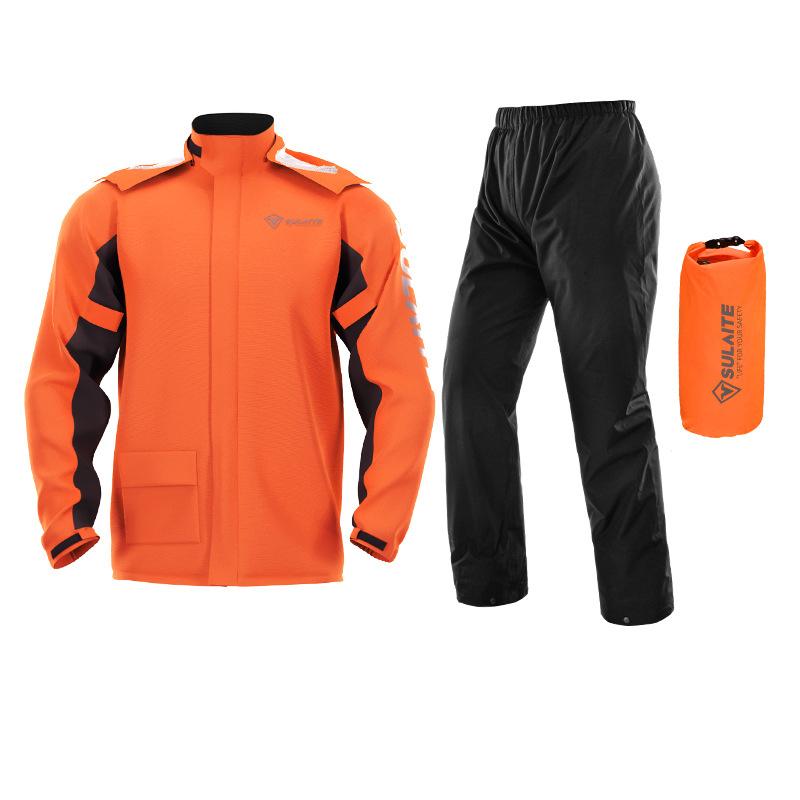 Outdoor sports jacket and trousers set with matching carry bag