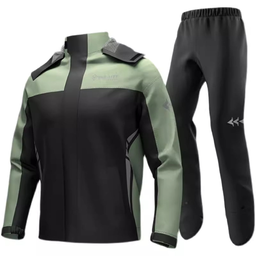 Outdoor sports jacket and trousers set with matching carry bag