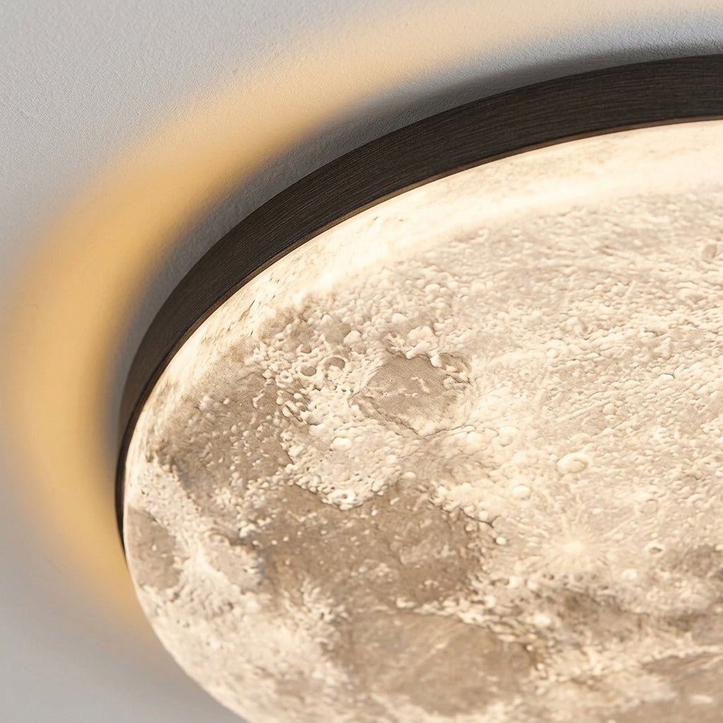 Round dimmable LED ceiling light with a textured decorative diffuser