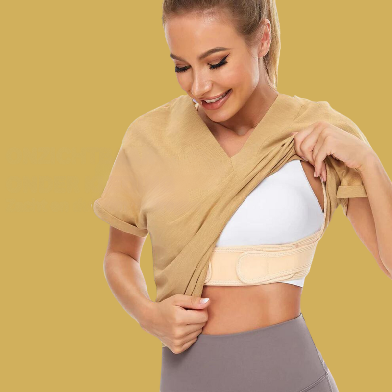 Cross-back posture corrector with shoulder straps and front fastening straps
