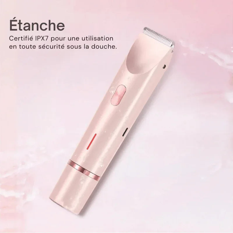 Compact electric handheld hair remover with integrated grooming head