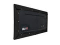 Black half outdoor TV cover with eyelets and fastening cords