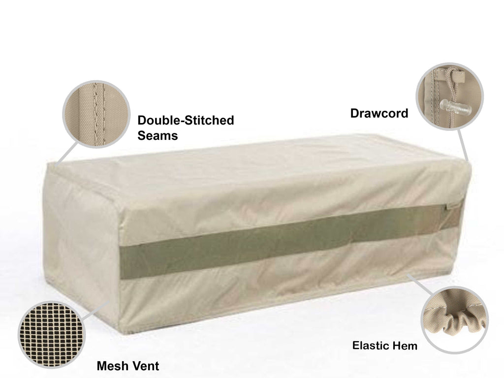 Beige rectangular ice chest cover