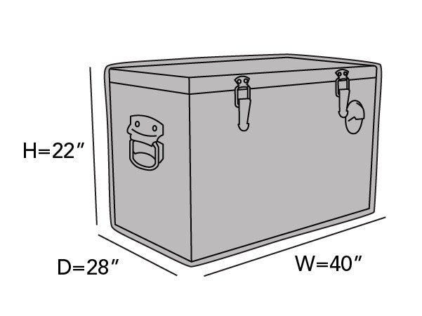Beige rectangular ice chest cover
