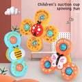 Colourful baby suction cup rattles with spinning insect designs