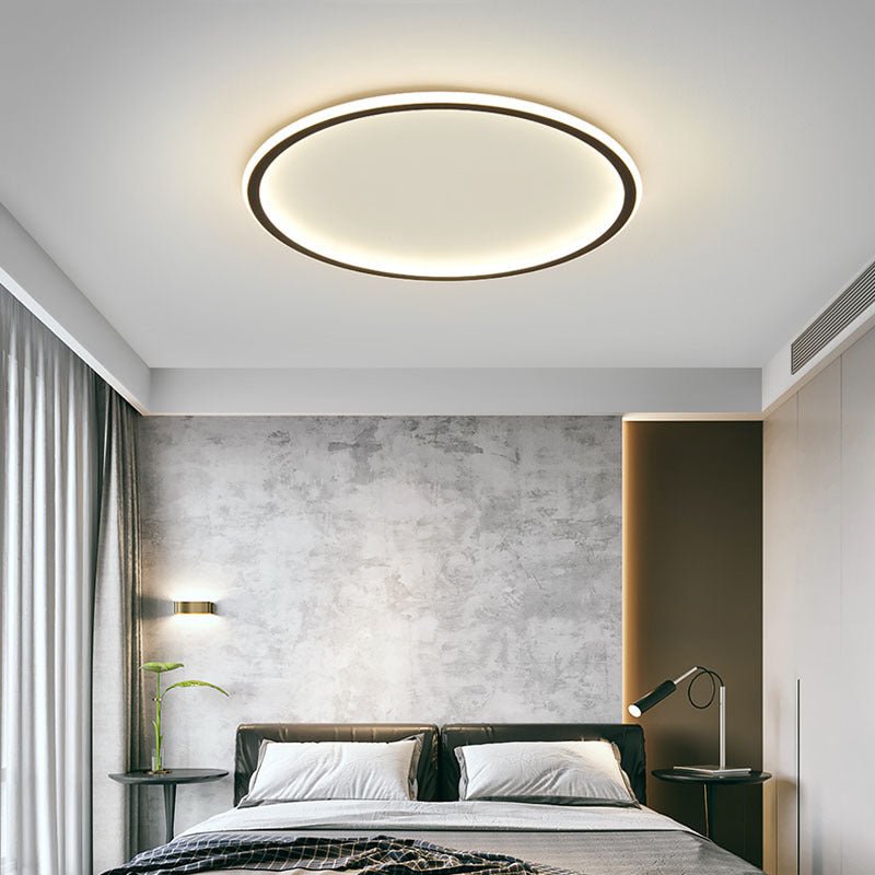 Round LED ceiling light with a slim circular illuminated ring