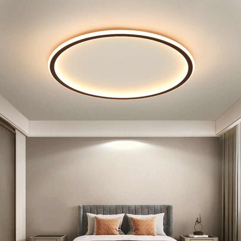 Round LED ceiling light with a slim circular illuminated ring