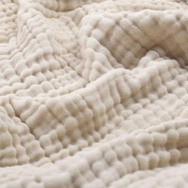 Soft textured blanket with a raised rippled surface