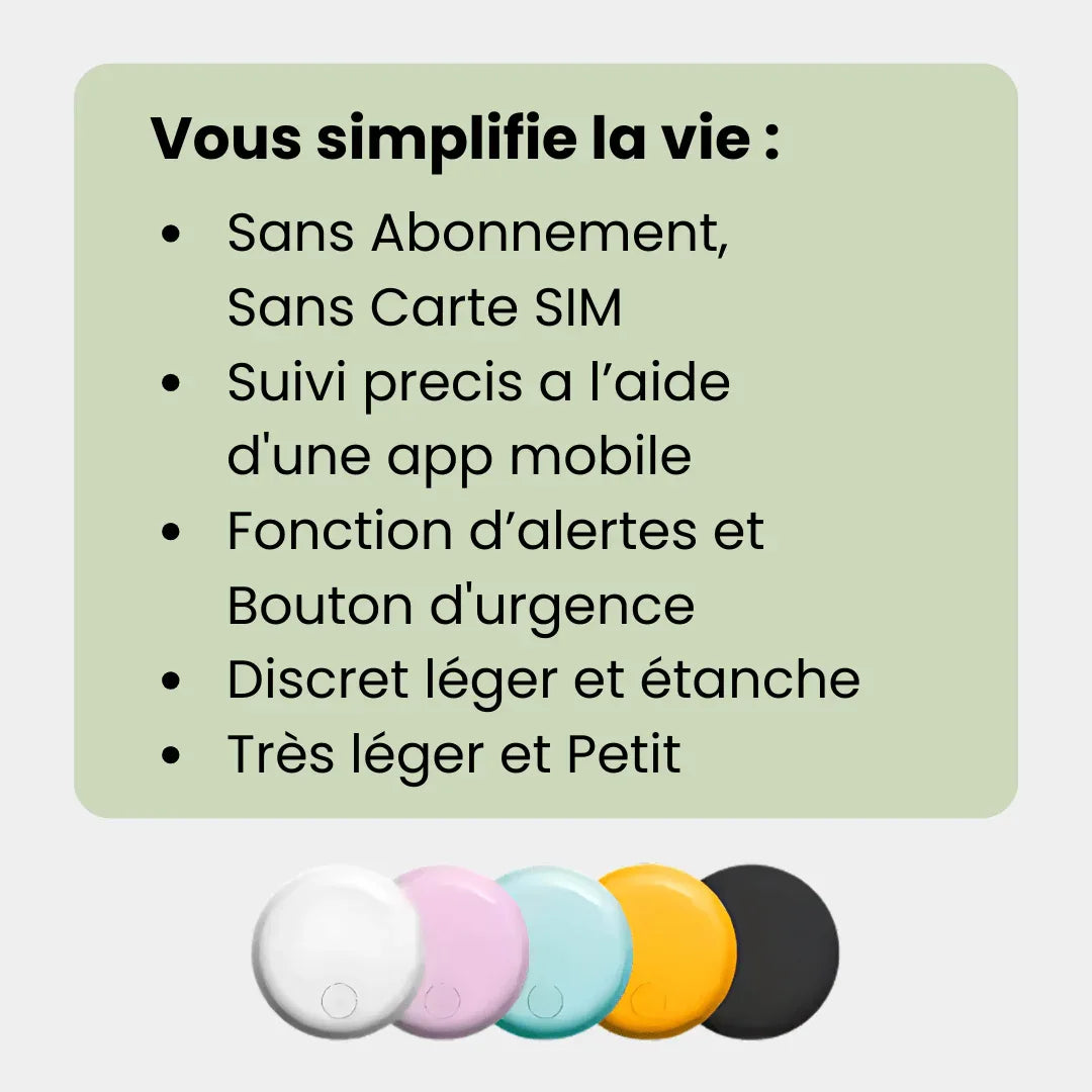 Compact rounded GPS tracker for children with mobile app tracking