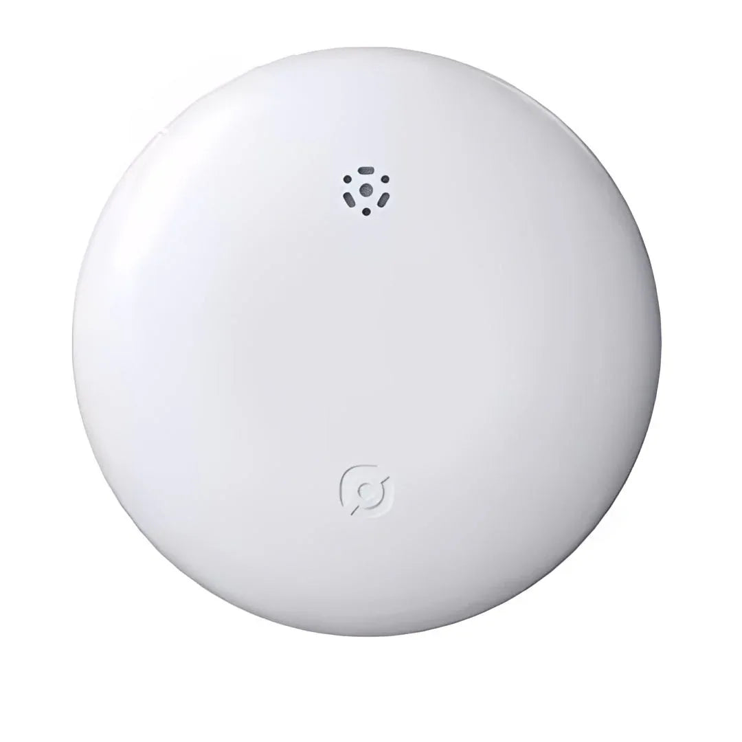 Compact round GPS tracker in white and black